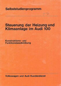 SSP 017 Steuerung der Heizung und Klimaanlage im Audi 100 - PDF cover