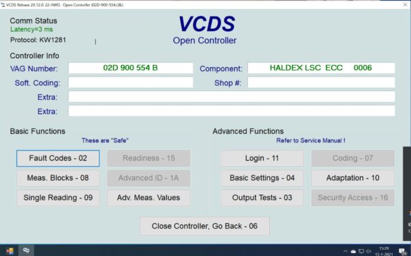 Haldex Module Gen1 Checkup